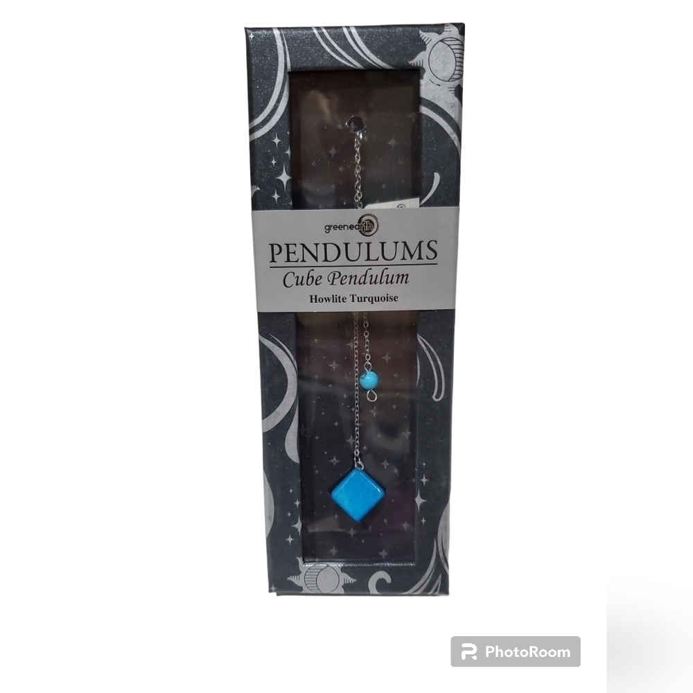 Cube Pendulum Howlite Turquoise NEW WITH TAGS